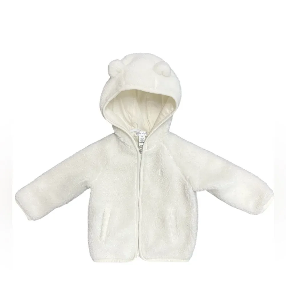 Ralph Lauren Sherpa Jacket Bear-Ear Hooded Teddy Fleece Jacket, Baby, 24mo